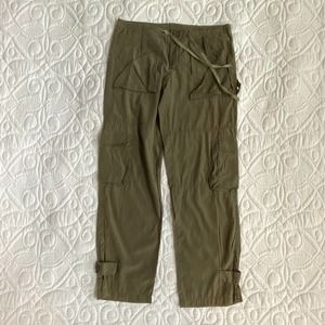 United Colors of Benetton Sz 40 Ultra Light Silk/Cotton Cargo Pants